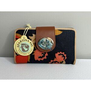 Spartina 449‎ Mary Lavinia Turn Key Wallet Floral Canvas